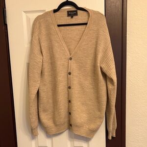 Rudolph Knitwear Classic Beige Men's Large Cardigan